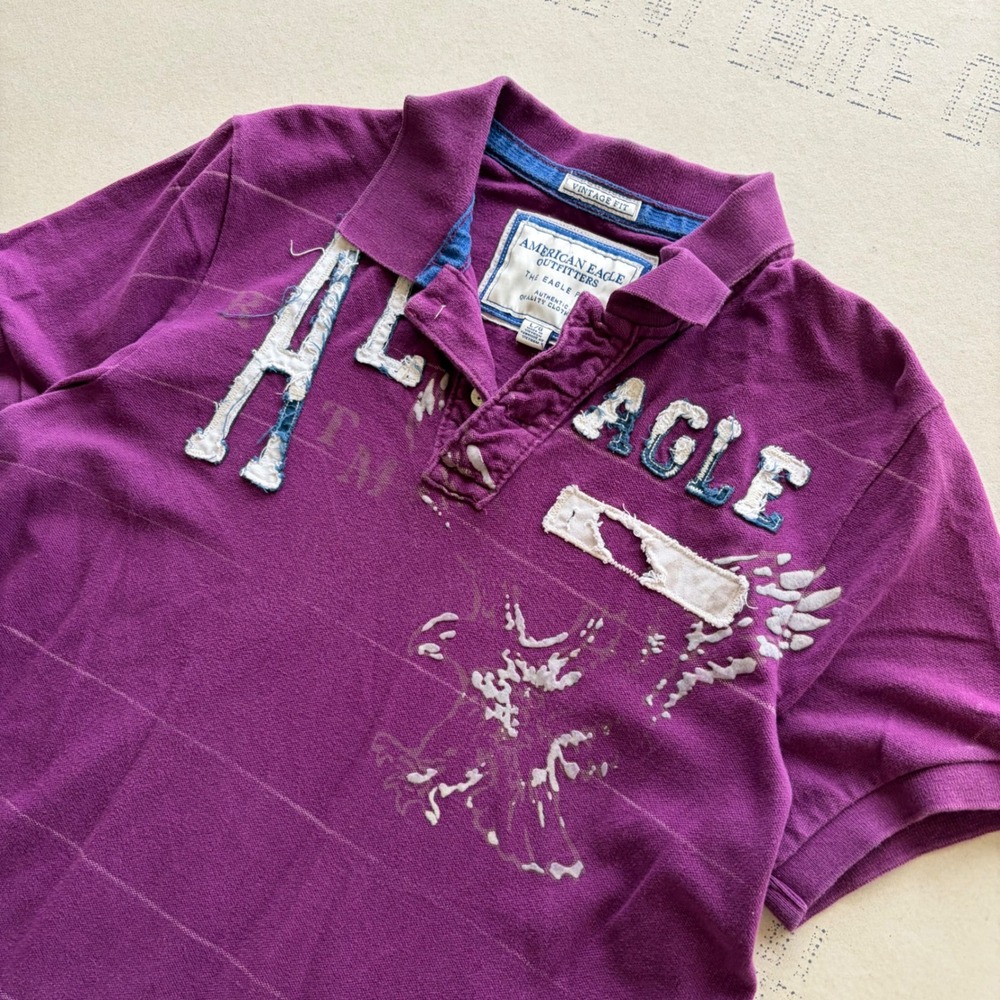 Y2K American Eagle Polo Shirt
